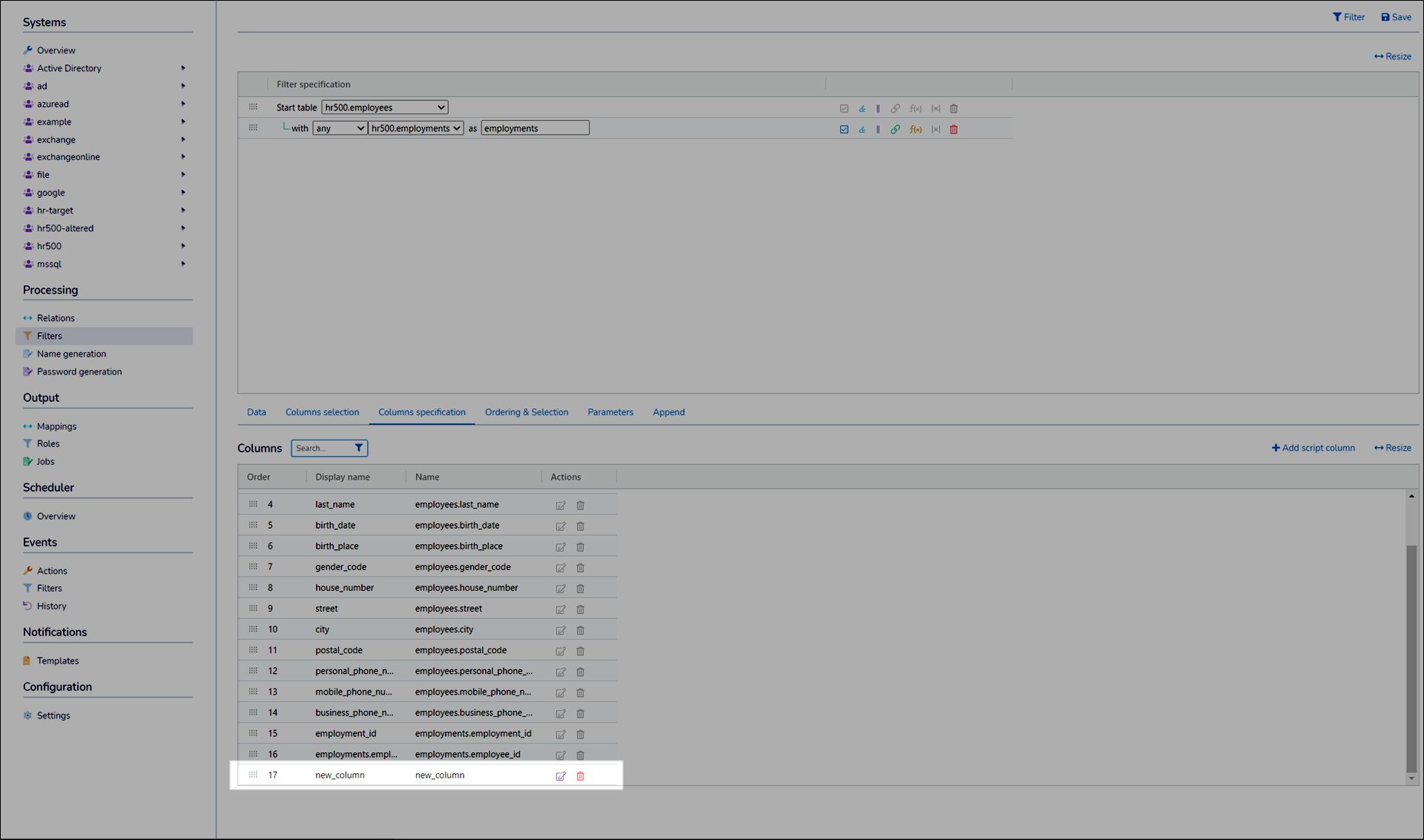 Edit or remove a custom column