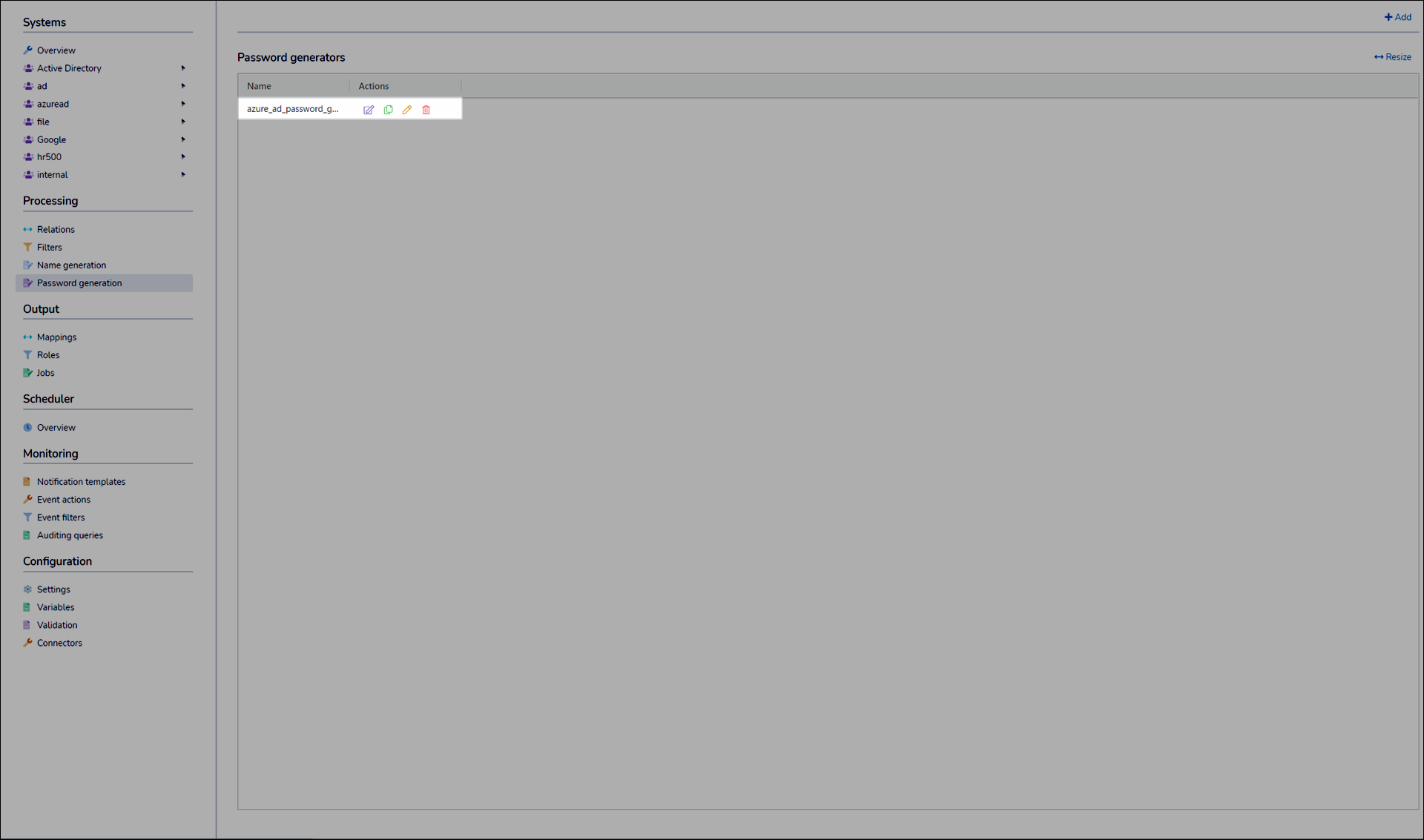 Edit or remove a password generator