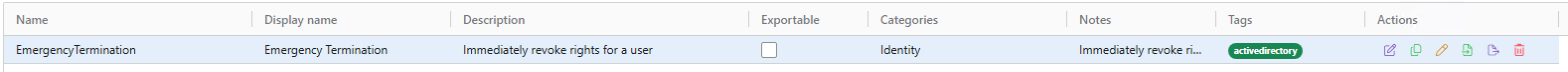 Display Name and Description columns in the Apps list