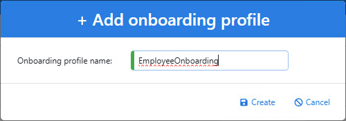 Add an onboarding profile