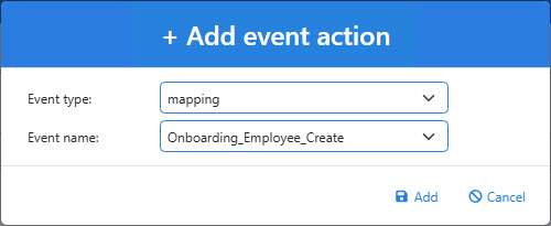 Configure the welcome mapping event