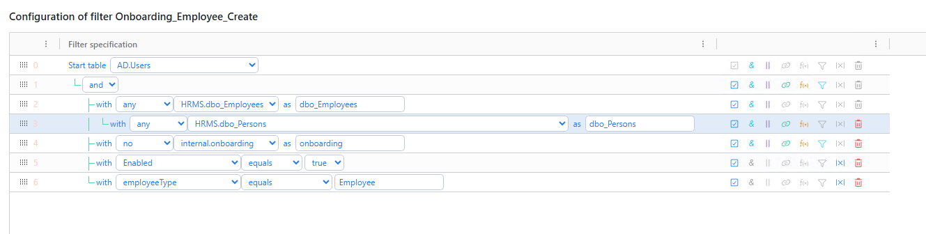 Example onboarding create filter
