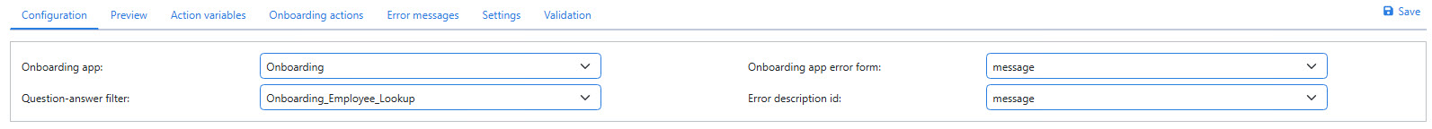 Configure the onboarding profile settings
