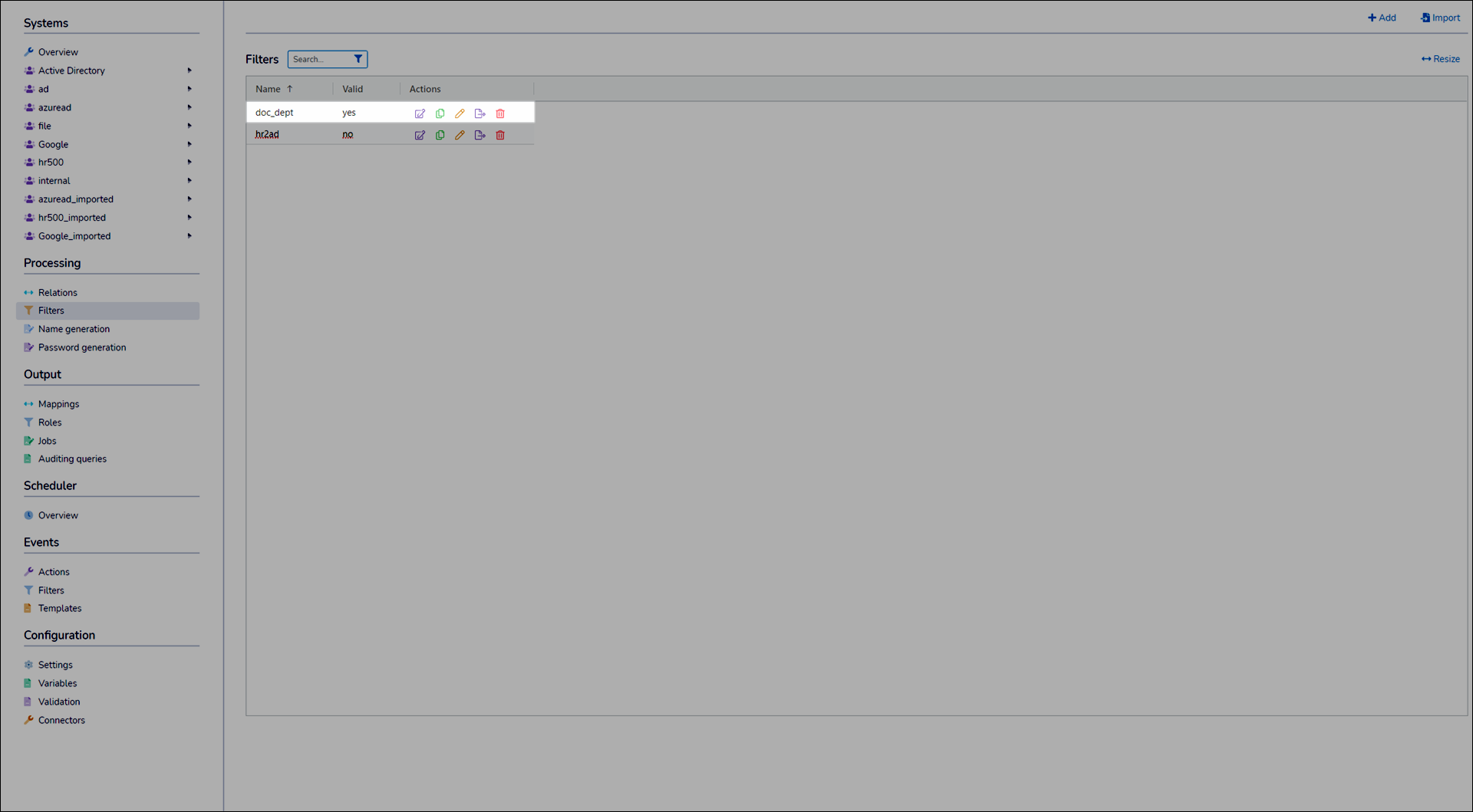 Export a filter