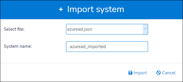 Import a system configuration in NIM