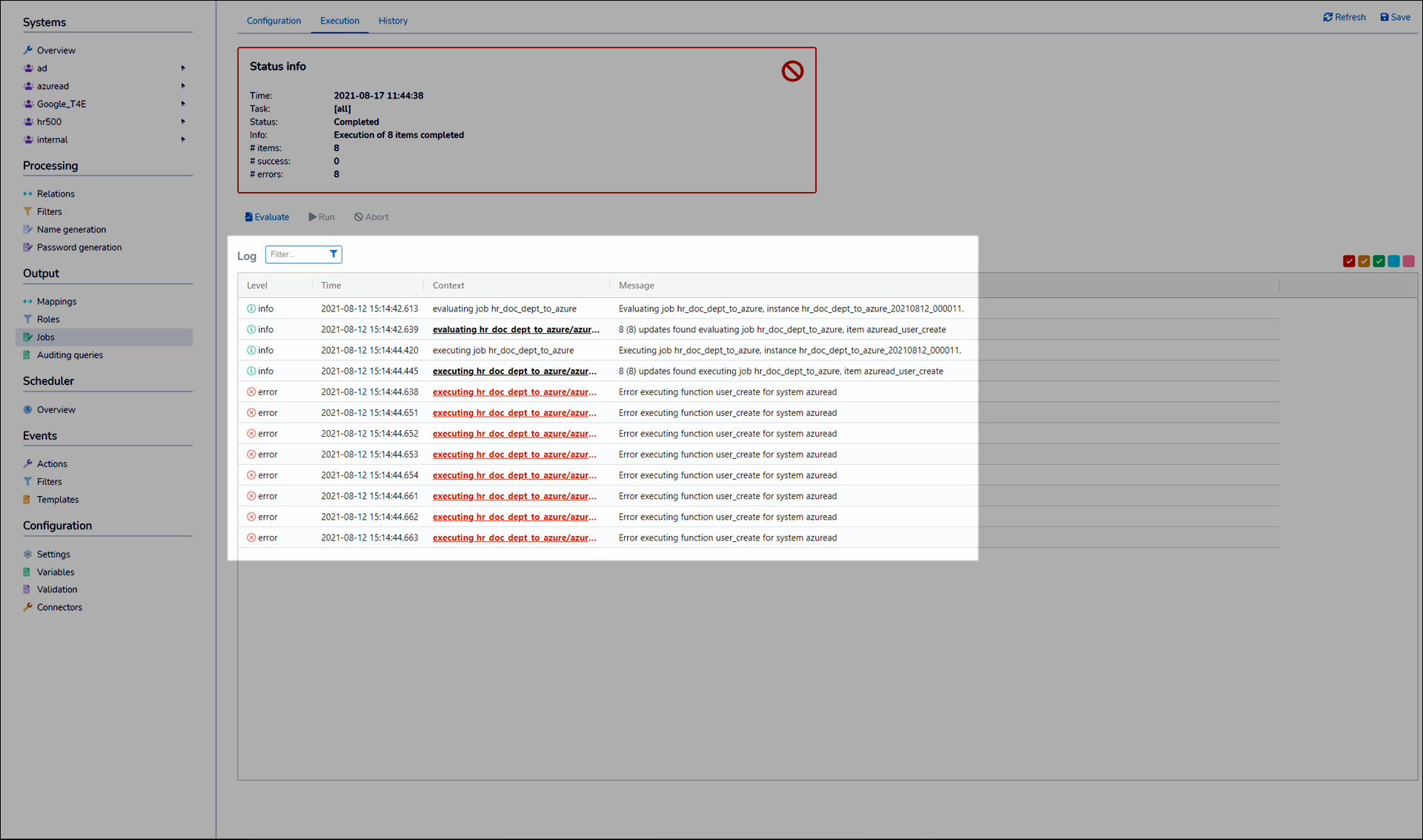 View the latest job result