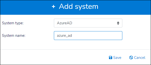 Add an Azure AD system in NIM
