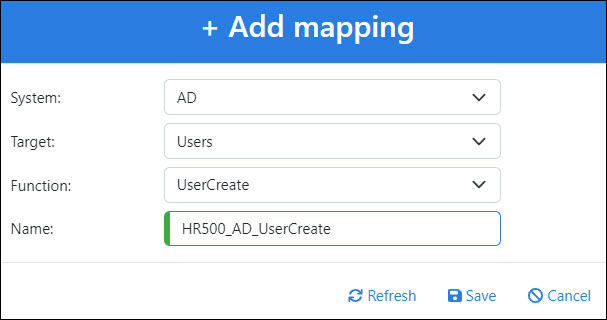 Create the AD user-create mapping