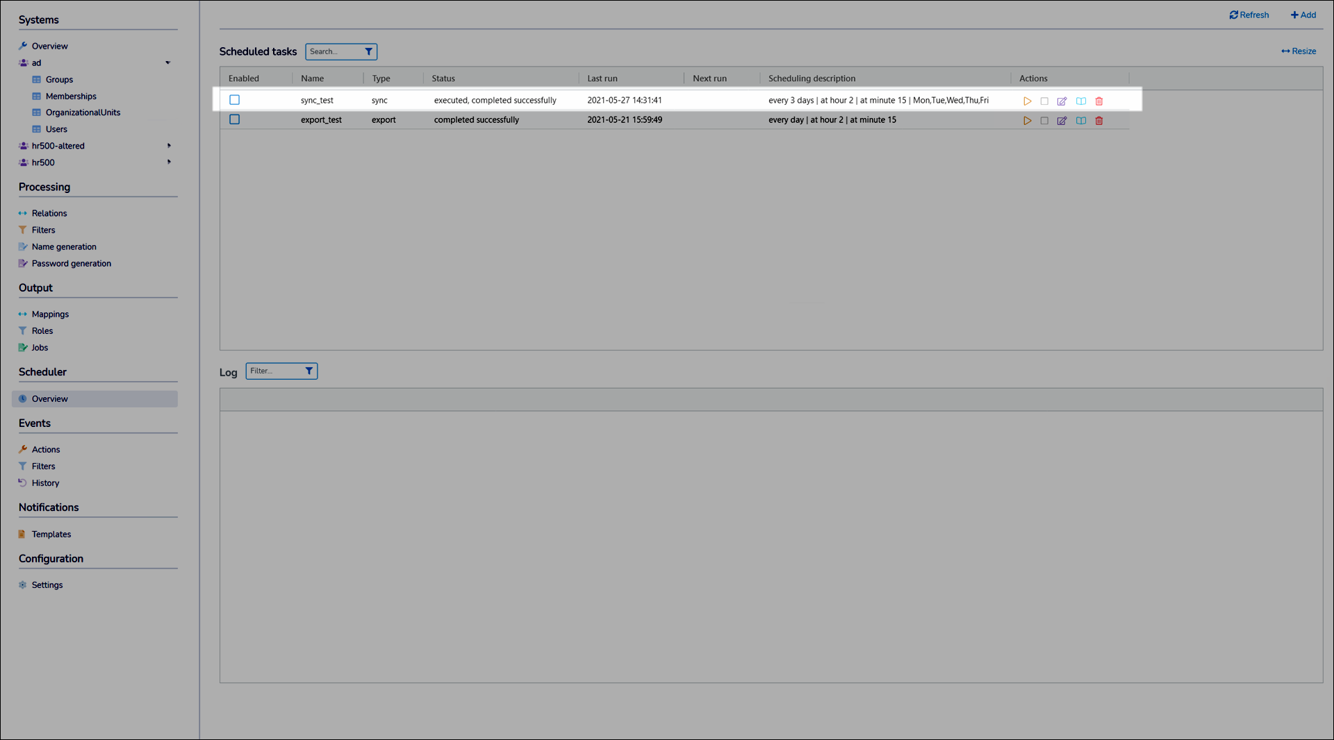 Manually run a task