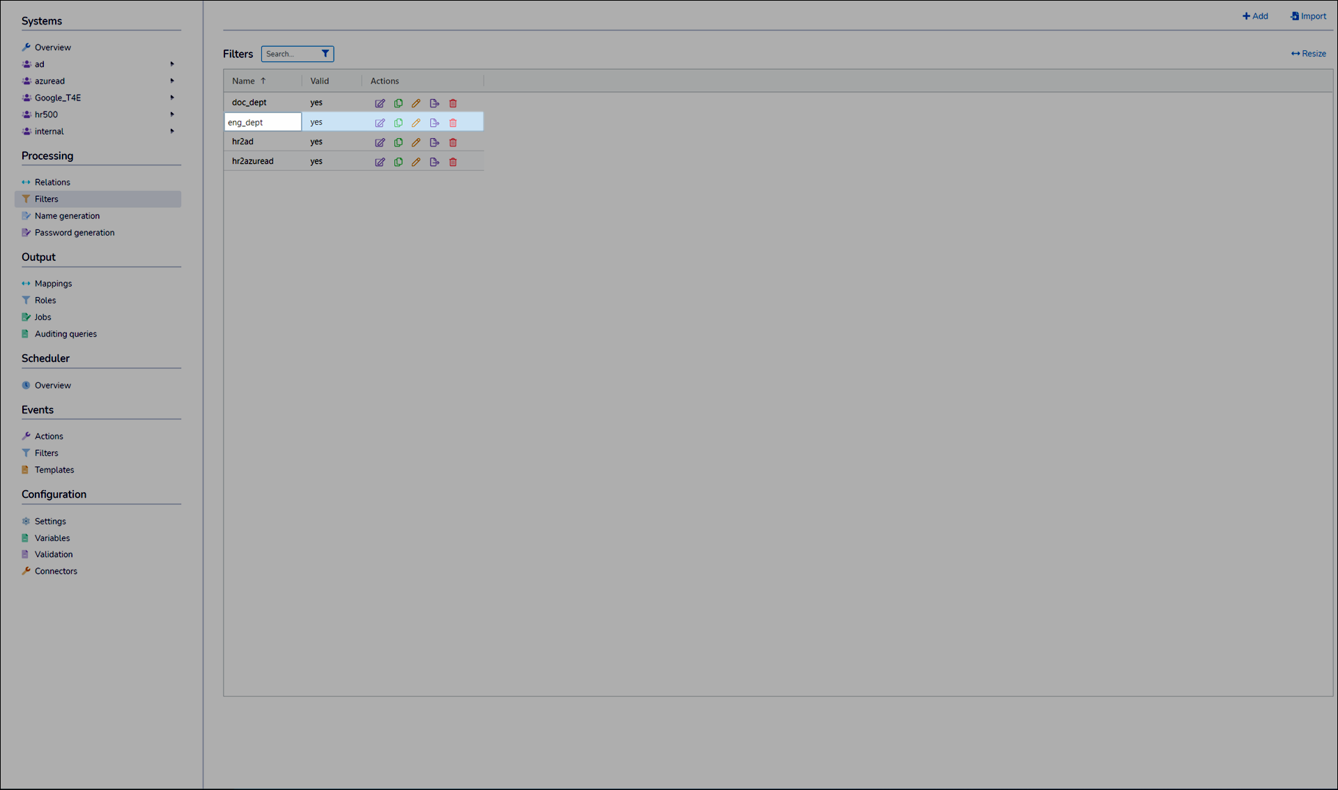 Rename a filter