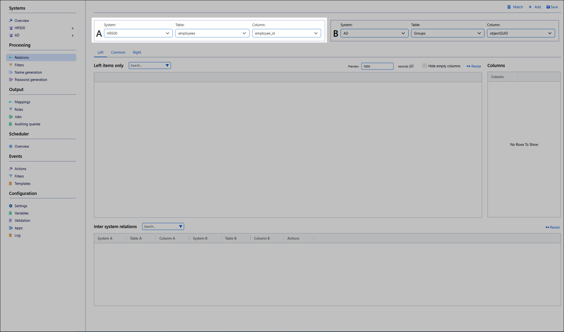 Select the HR500 employee identifier