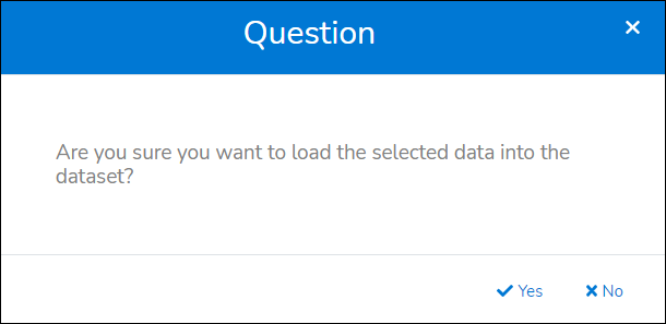 Confirm loading a past system collection