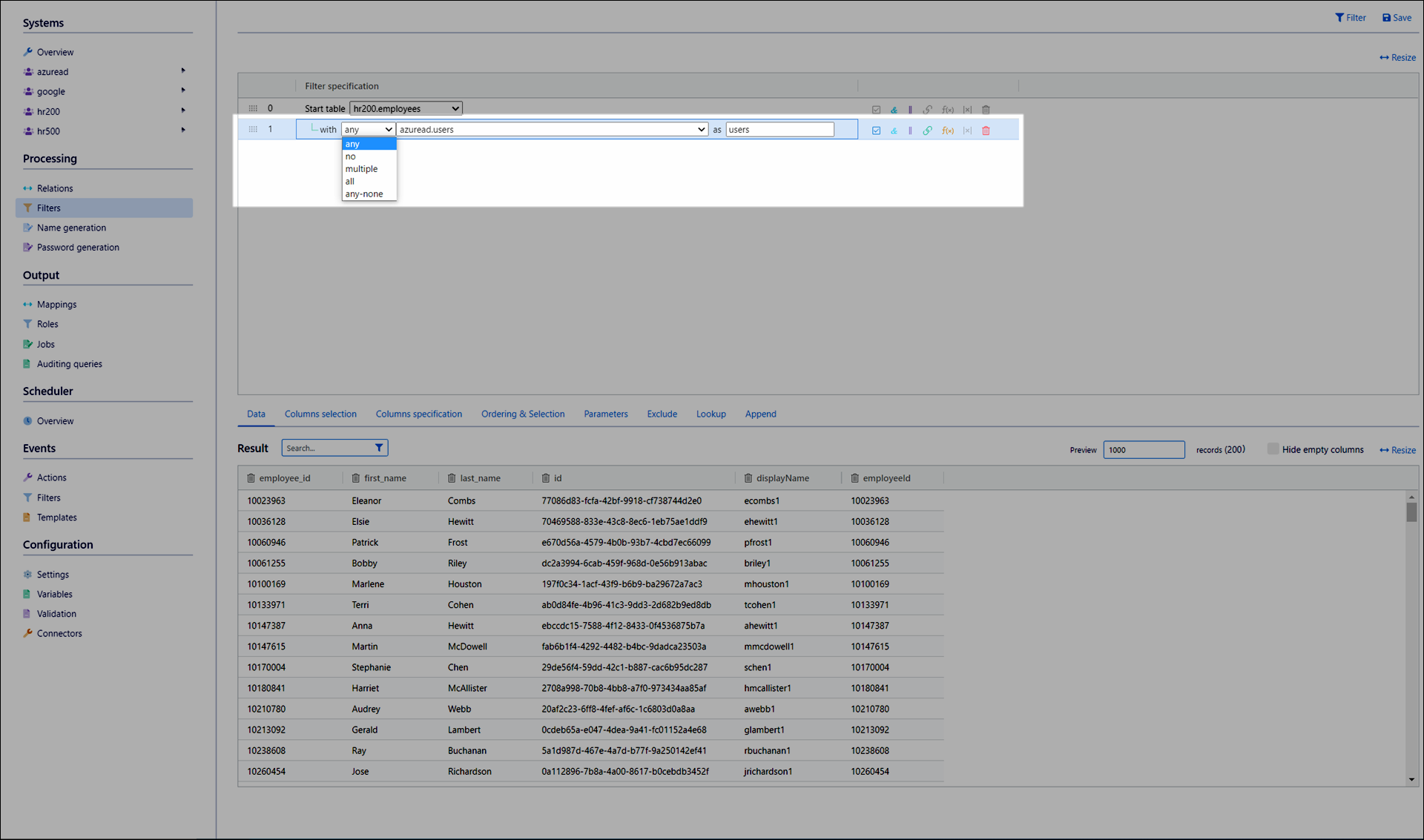 Configure a relation item