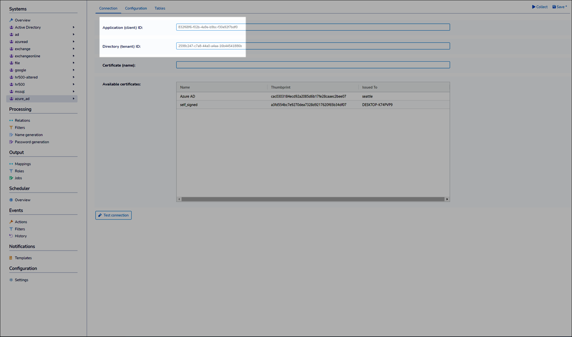 Enter the Entra ID client and tenant IDs in NIM