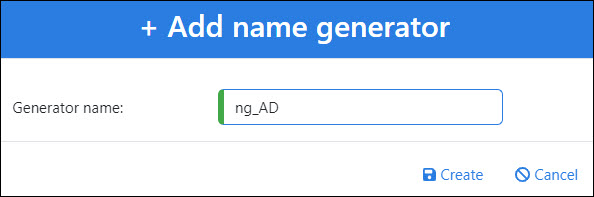 Create the AD name generator