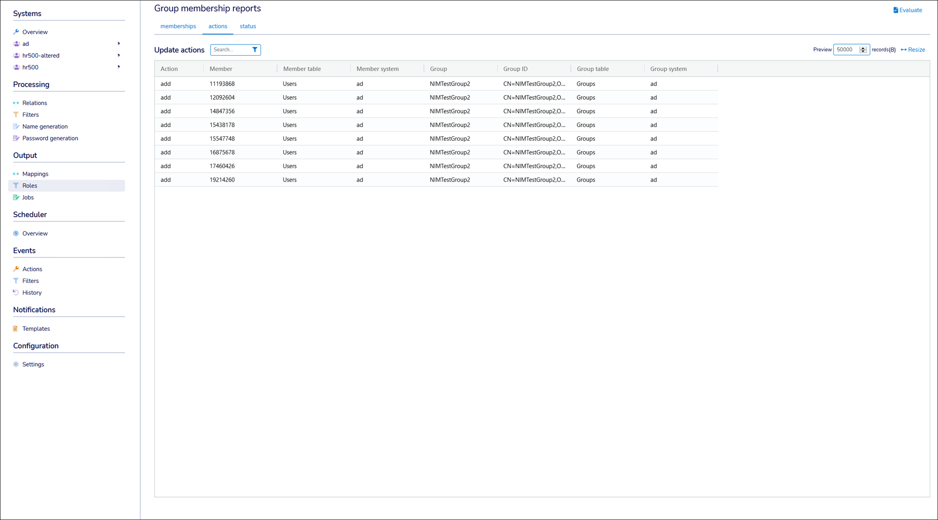Review pending group membership actions