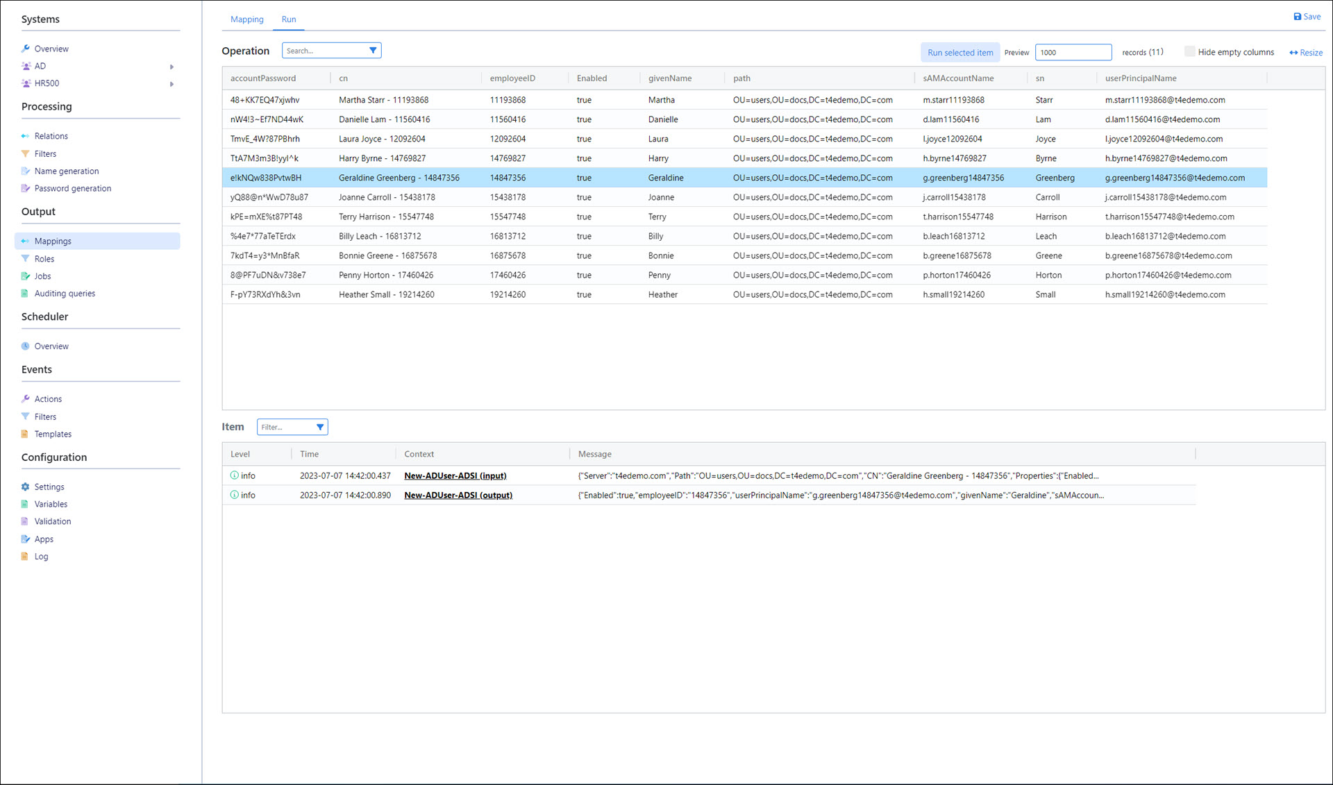 Run a single user-create operation