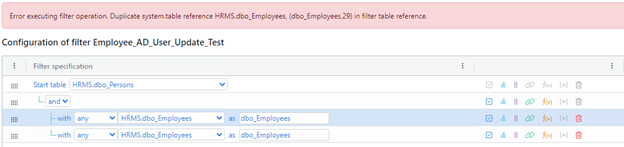 Duplicate table name