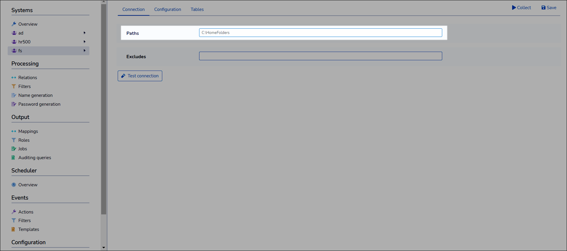 Set the home-folder path