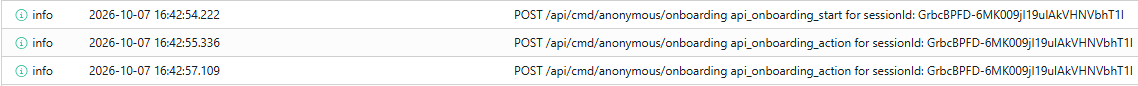Onboarding request log entries that do not identify a profile-name casing mismatch
