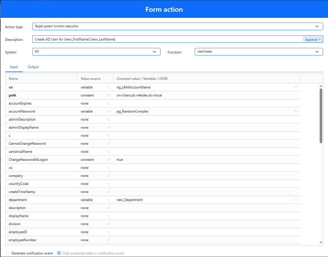 Review the required target-system inputs