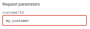 Google API request parameter with customerId set to my_customer