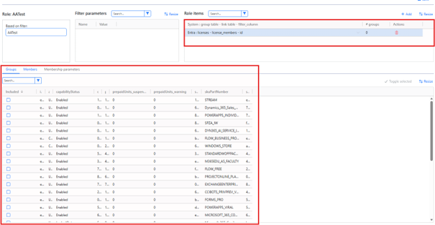 Microsoft Entra ID licensing role items