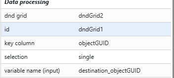 Select the source and target drag-and-drop grids