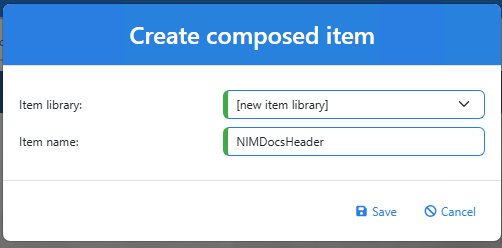 Choose an item library