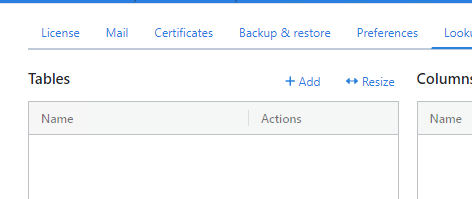 Add a lookup table