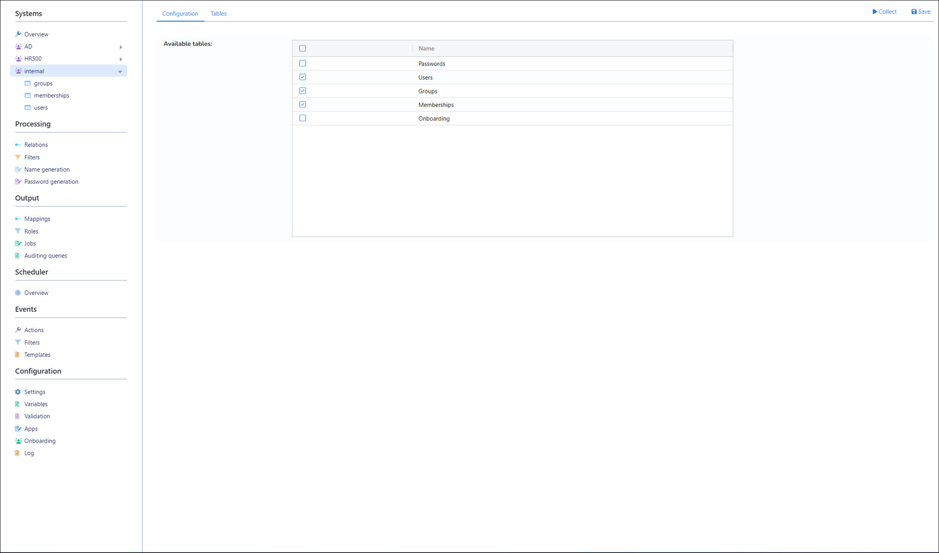 The Internal system in NIM