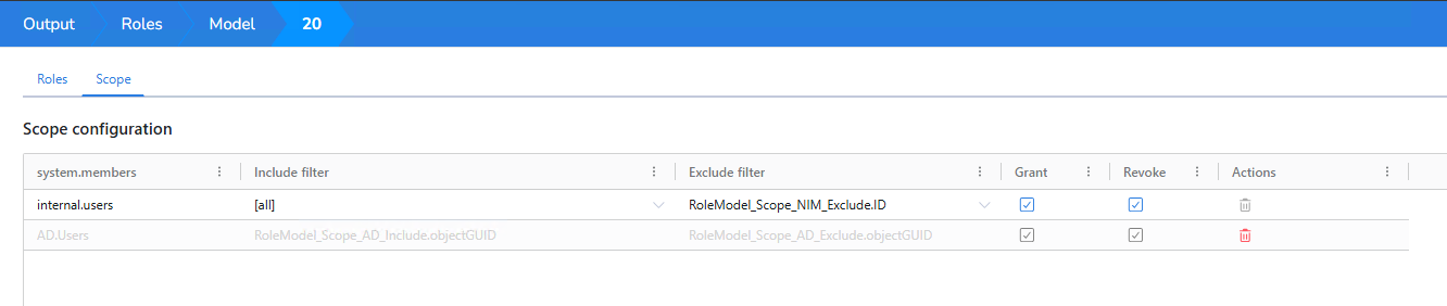 Unavailable role scope